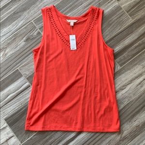 Banana Republic V Neck Tank w Tribal Cutouts